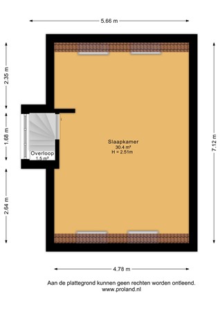 Floorplan - Secretaris Bosmanstraat 25, 2041 KS Zandvoort